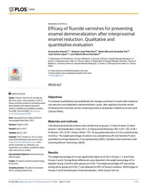 Efficacy of Fluoride Varnishes for Preventing Enamel Demineralization After Interproximal Enamel Reduction