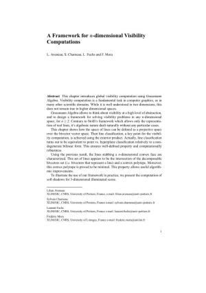A Framework for N-Dimensional Visibility Computations