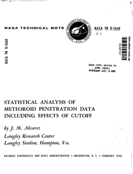 Statistical Analysis of Meteoroid Penetration Data Including Effects of Cutoff