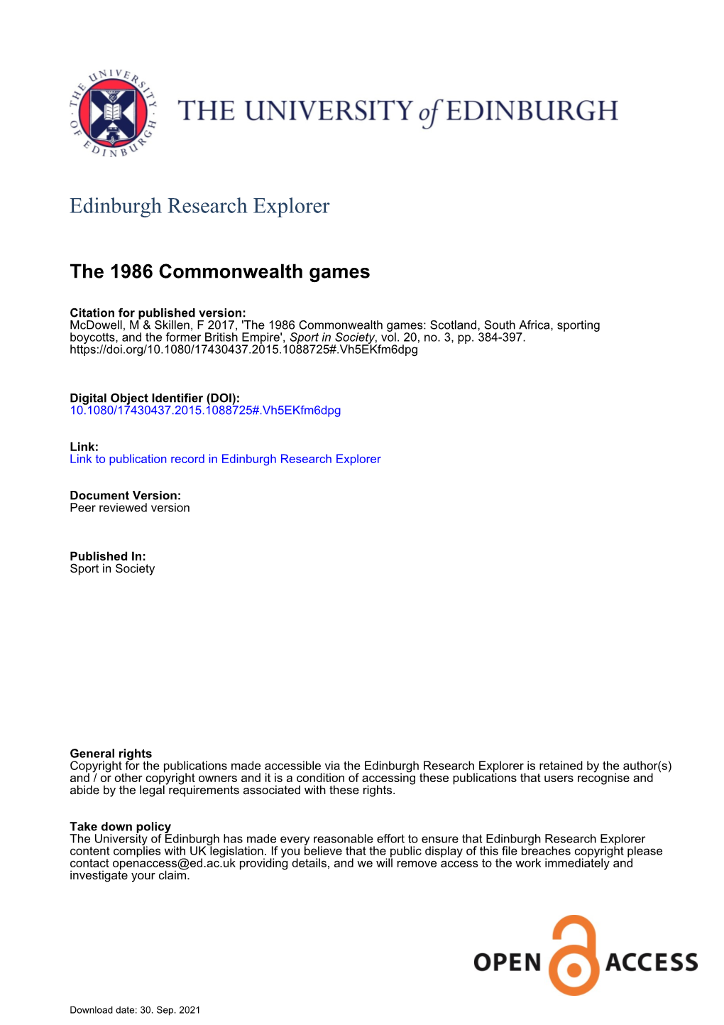 Edinburgh Research Explorer