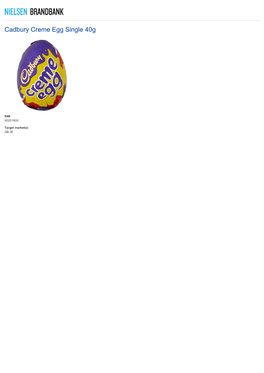 Cadbury Creme Egg Single 40G