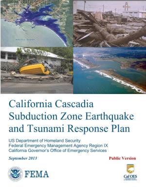 California Cascadia Subduction Zone Earthquake and Tsunami