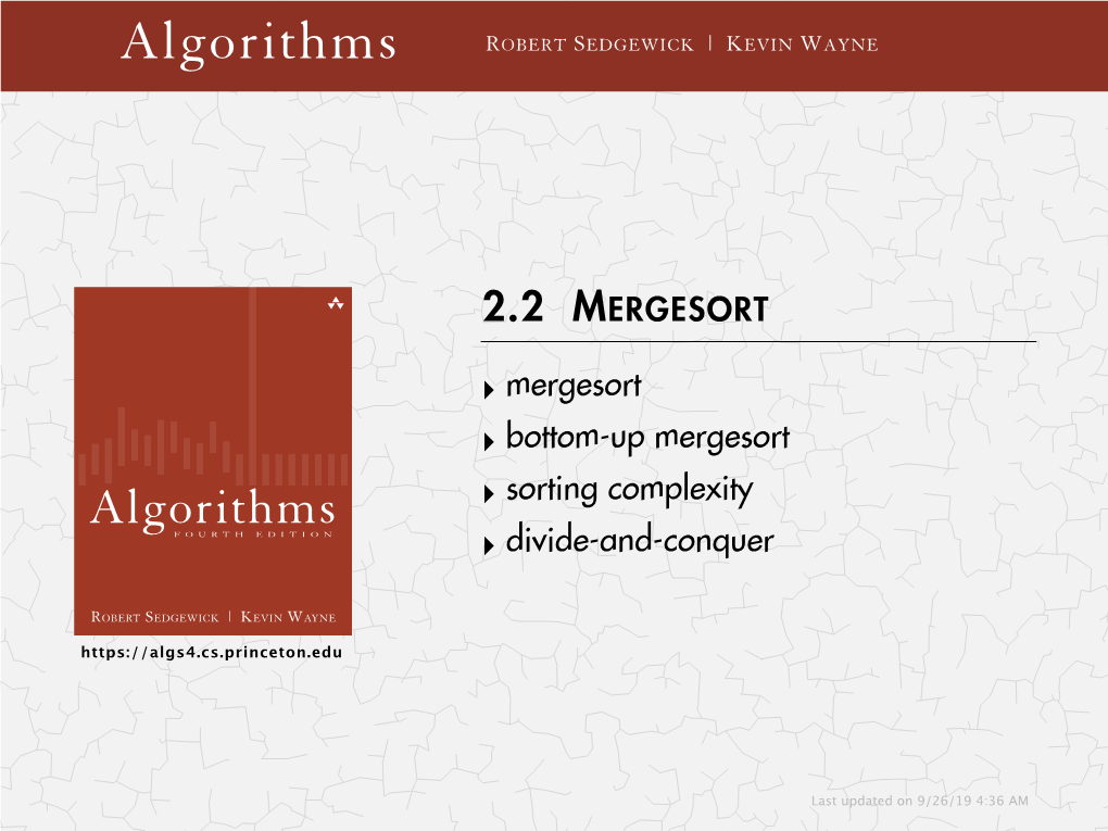 Algorithms ROBERT SEDGEWICK | KEVIN WAYNE