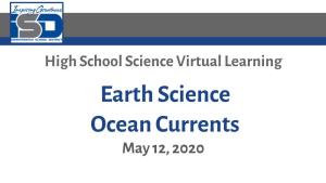 Earth Science Ocean Currents May 12, 2020