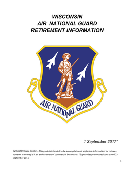 Wisconsin Air National Guard Retirement Information