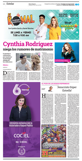 Cynthia Rodríguez Especial/ EXPRESO Niega Los Rumores De Matrimonio