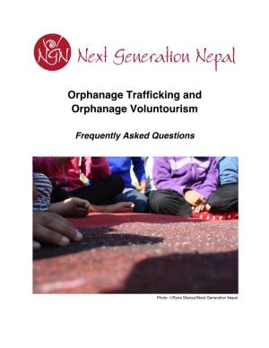 Orphanage Trafficking and Orphanage Voluntourism