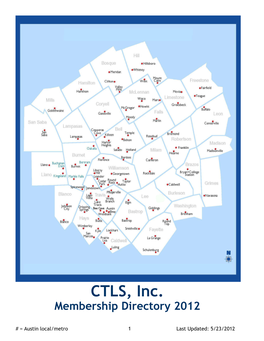 CTLS, Inc. Membership Directory 2012