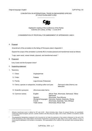Working Document for CITES Cop16