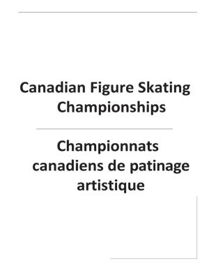 Canadian Figure Skating Championships Championnats Canadiens De Patinage Artistique