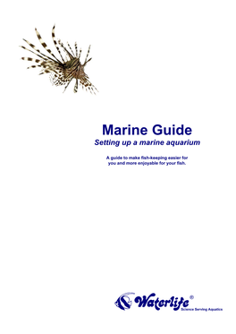 Marine Guide Setting up a Marine Aquarium