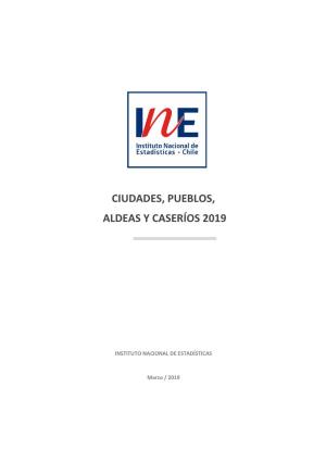Ciudades, Pueblos, Aldeas Y Caseríos 2019
