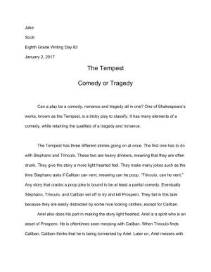 The Tempest Comedy Or Tragedy