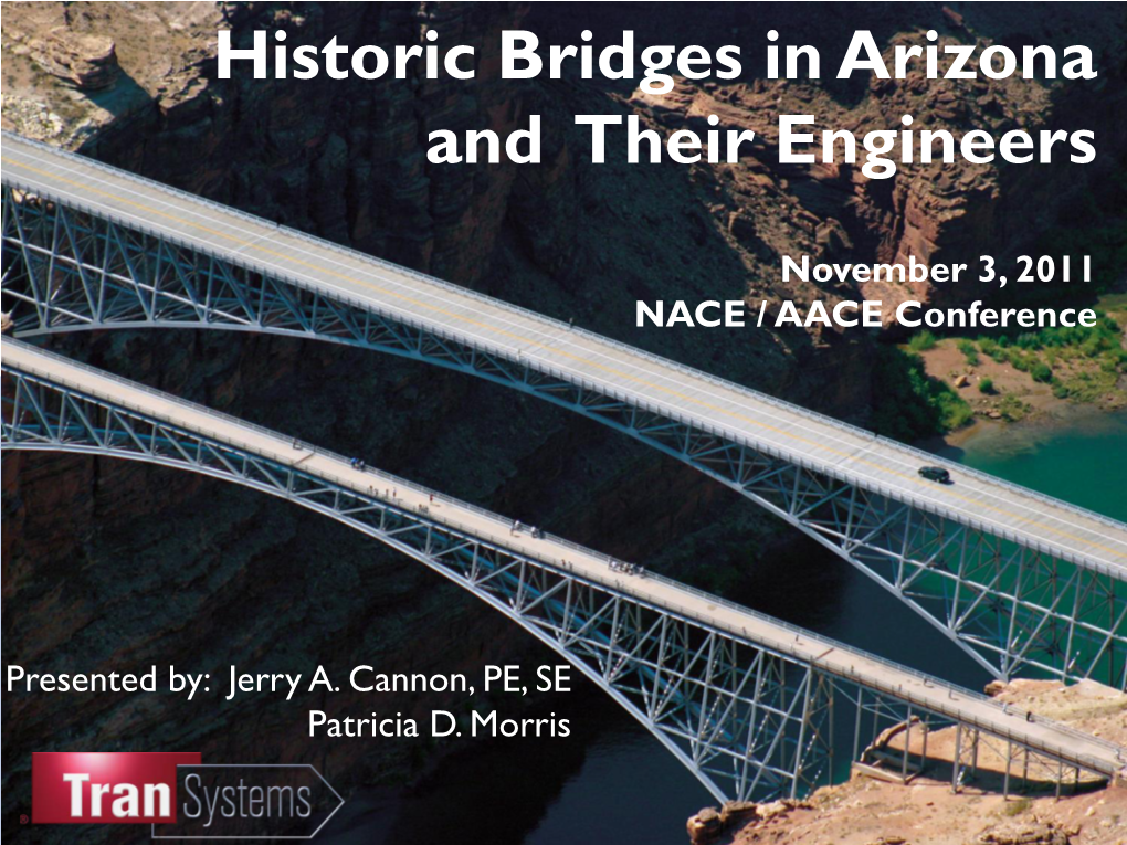 Historic Bridges in Arizona and Their Engineers