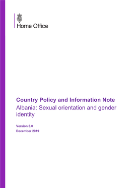 Albania Sexual Orientation and Gender ID