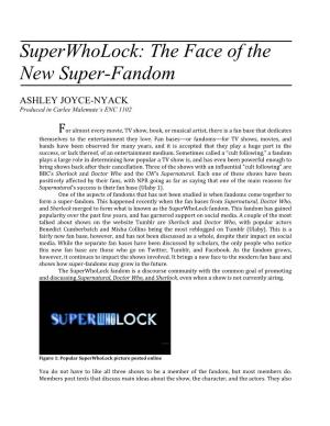 Superwholock: the Face of the New Super-Fandom