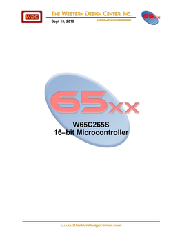 W65C265S 16–Bit Microcontroller