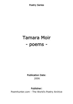 Tamara Moir - Poems