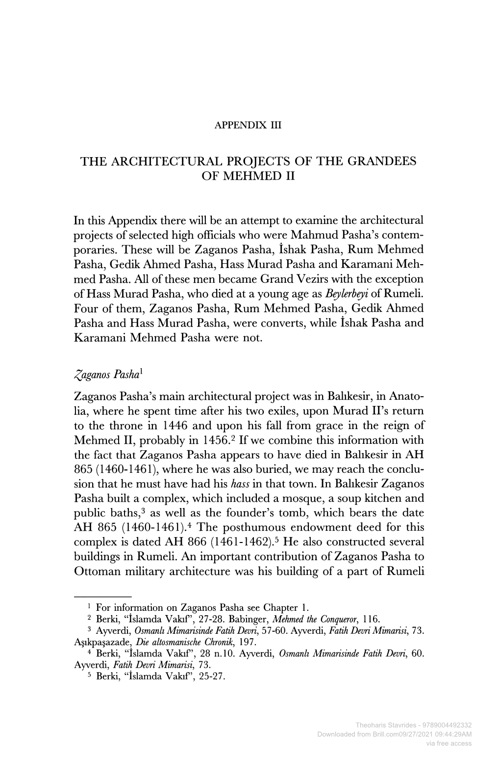 The Architectural Projects of the Grandees of Mehmed Ii