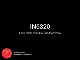 IN5320 Free and Open Source Software