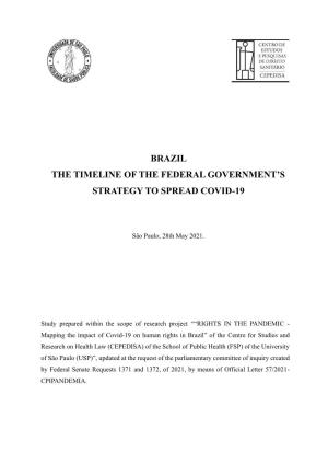 Brazil the Timeline of the Federal Government's