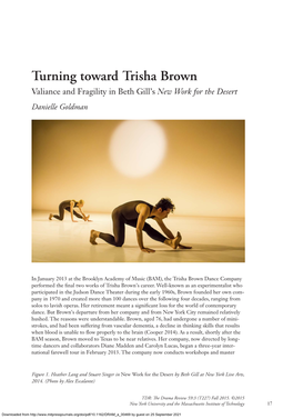 Turning Toward Trisha Brown: Valiance and Fragility in Beth Gill's