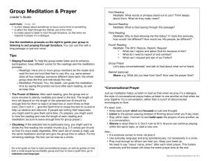 Group Meditation & Prayer