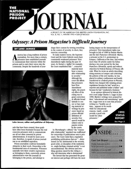 Odyssey: a Prison Magazines Difficultjourlney