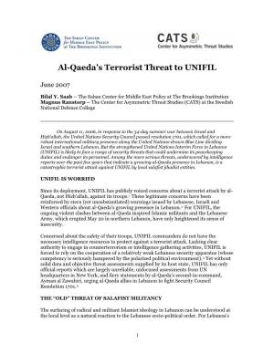 Al-Qaeda's Terrorist Threat to UNIFIL
