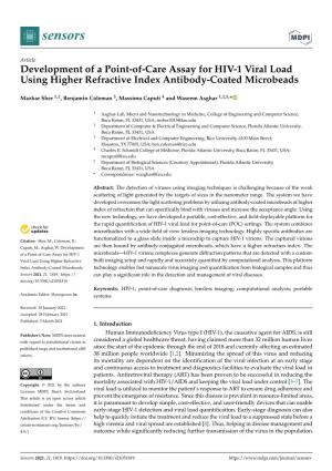 Development of a Point-Of-Care Assay for HIV-1 Viral Load Using Higher Refractive Index Antibody-Coated Microbeads
