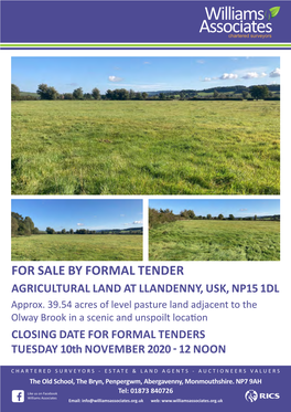 Auction Land of Llandenny A4 4Pp 2020.Indd