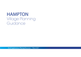 Village Plan – Hampton