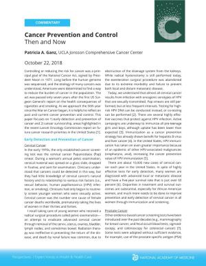 Cancer Prevention and Control.Indd