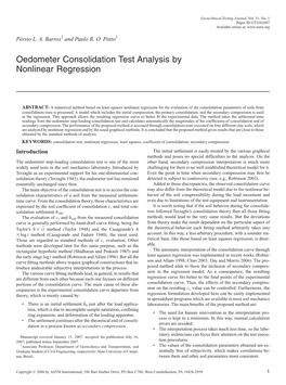 Oedometer Consolidation Test Analysis by Nonlinear Regression