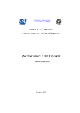 Montorsaio E Le Sue Famiglie
