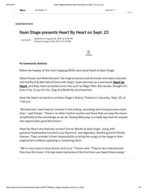 Kean Stage Presents Heart by Heart on Sept. 23 | NJ.Com