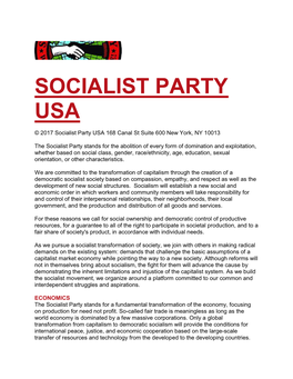 Socialist Party Usa