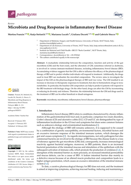 Microbiota and Drug Response in Inflammatory Bowel Disease