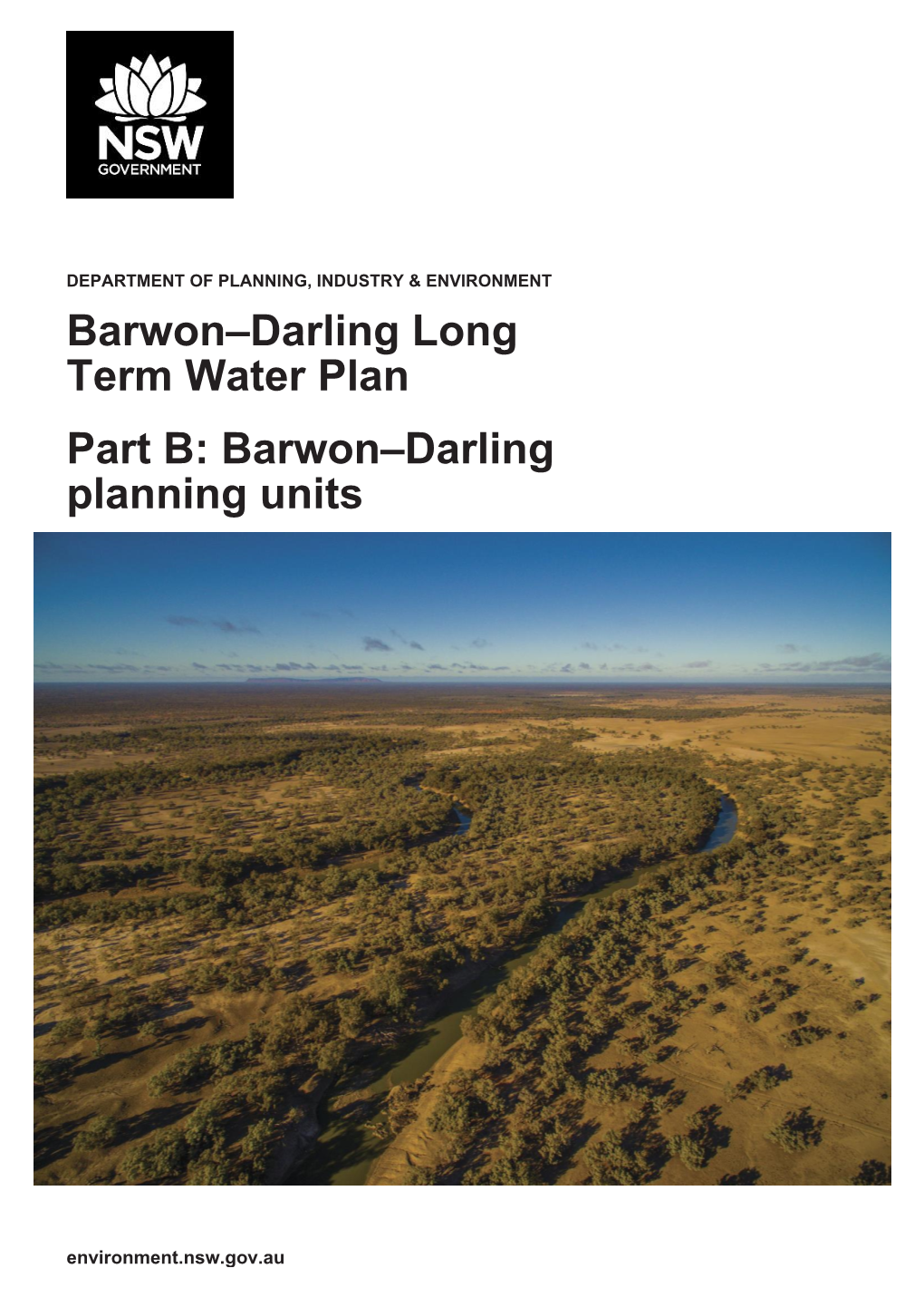 Barwon-Darling Long Term Water Plan Part B