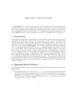Homework 4: Kernel Methods