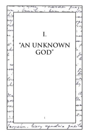 I. “An Unknown God”