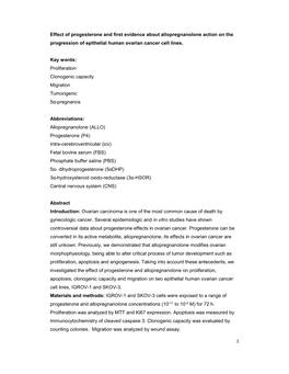 1 Effect of Progesterone and First Evidence About Allopregnanolone