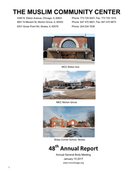 THE MUSLIM COMMUNITY CENTER 48 Annual Report
