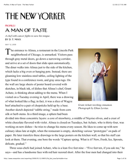 Profiles: a Man of Taste : the New Yorker 12/30/12 7:01 AM