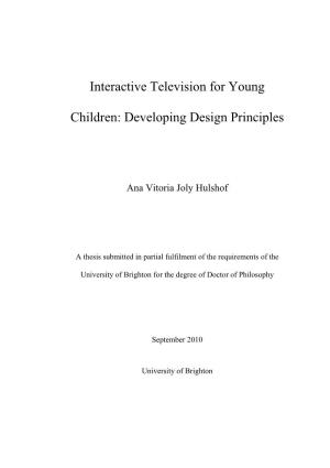 Interactive Television for Young Children