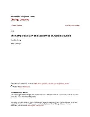 The Comparative Law and Economics of Judicial Councils