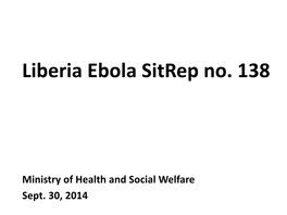 Liberia Ebola Sitrep No. 50