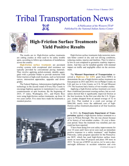 Tribal Transportation News a Publication of the Western TTAP Published by the National Indian Justice Center