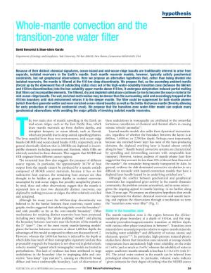 Whole-Mantle Convection and the Transition-Zone Water Filter