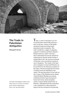 The Trade in Palestinian Antiquities Hebron Cottage Industry
